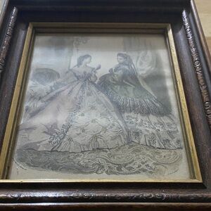 Vintage fashion plate framed